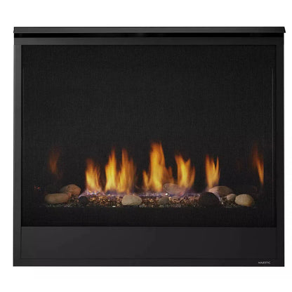 Majestic Quartz 36" Traditional Top/Rear Direct Vent Natural Gas Fireplace With IntelliFire Touch Ignition System