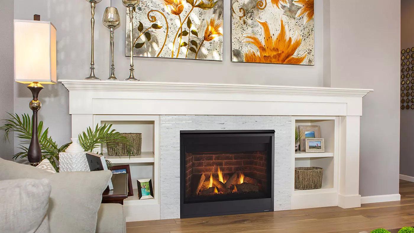 Majestic Quartz 36" Traditional Top/Rear Direct Vent Propane Gas Fireplace With IntelliFire Touch Ignition System