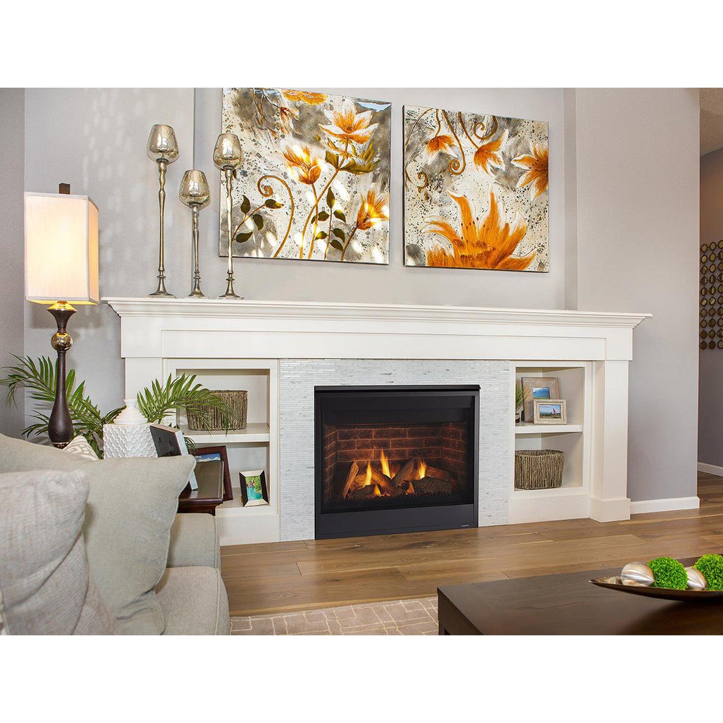 Majestic Quartz 36" Traditional Top/Rear Direct Vent Propane Gas Fireplace With IntelliFire Touch Ignition System
