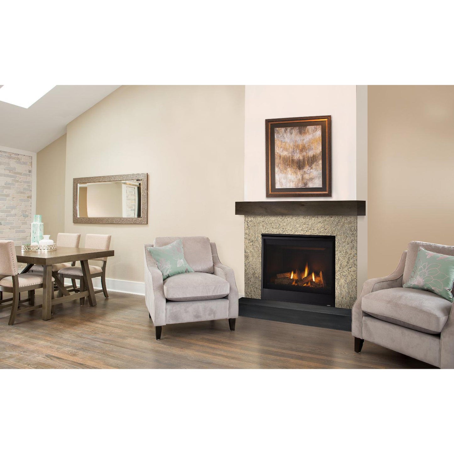 Majestic Quartz 36" Traditional Top/Rear Direct Vent Propane Gas Fireplace With IntelliFire Touch Ignition System