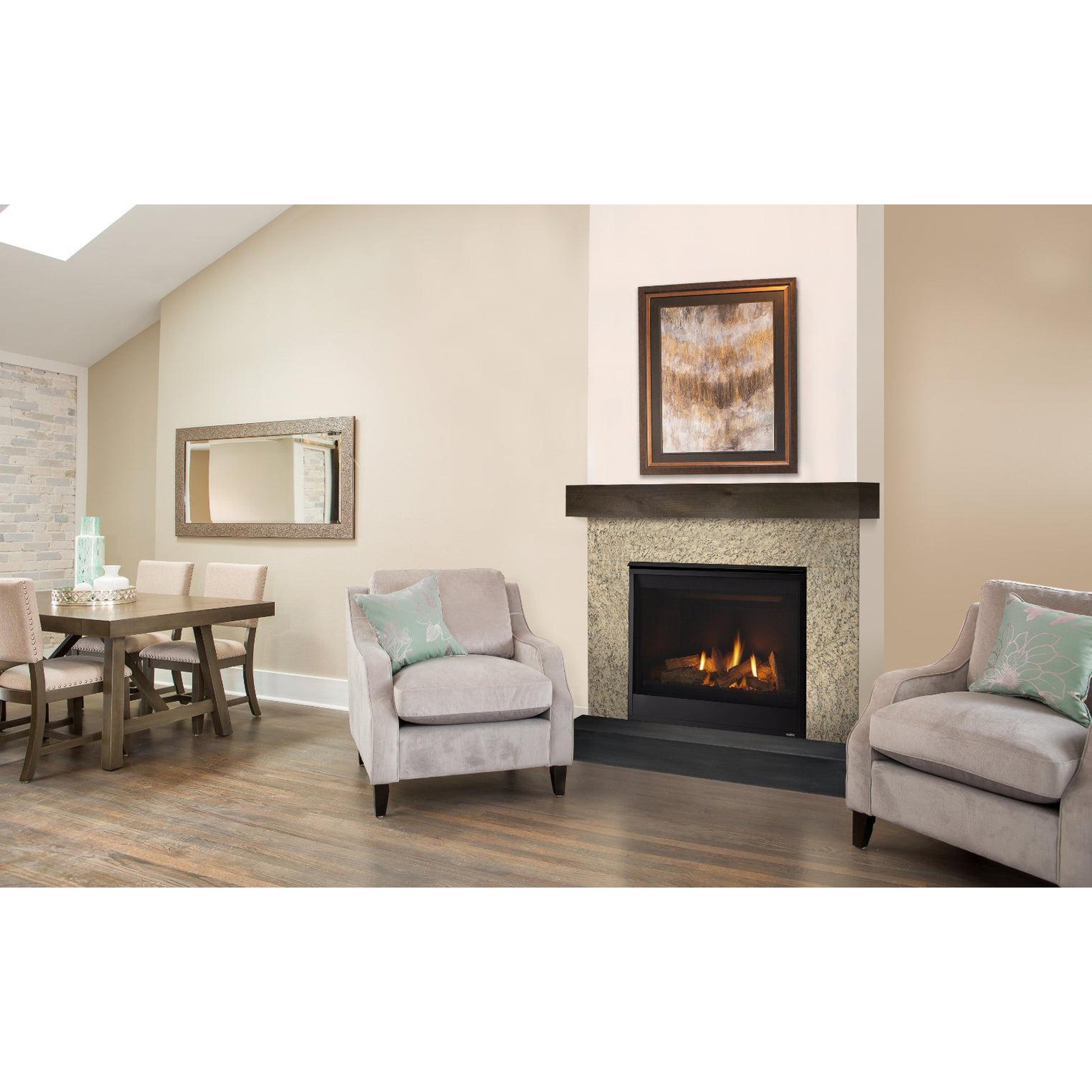 Majestic Quartz 36" Traditional Top/Rear Direct Vent Propane Gas Fireplace With IntelliFire Touch Ignition System