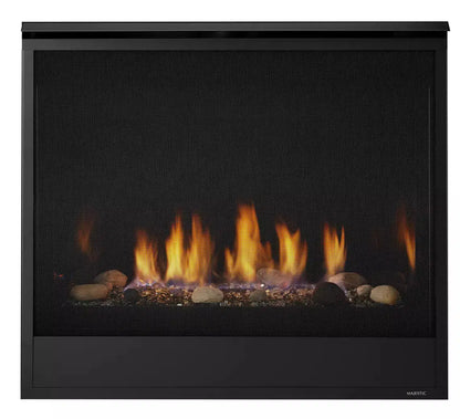 Majestic Quartz 42" Traditional Top/Rear Direct Vent Propane Gas Fireplace With IntelliFire Touch Ignition System