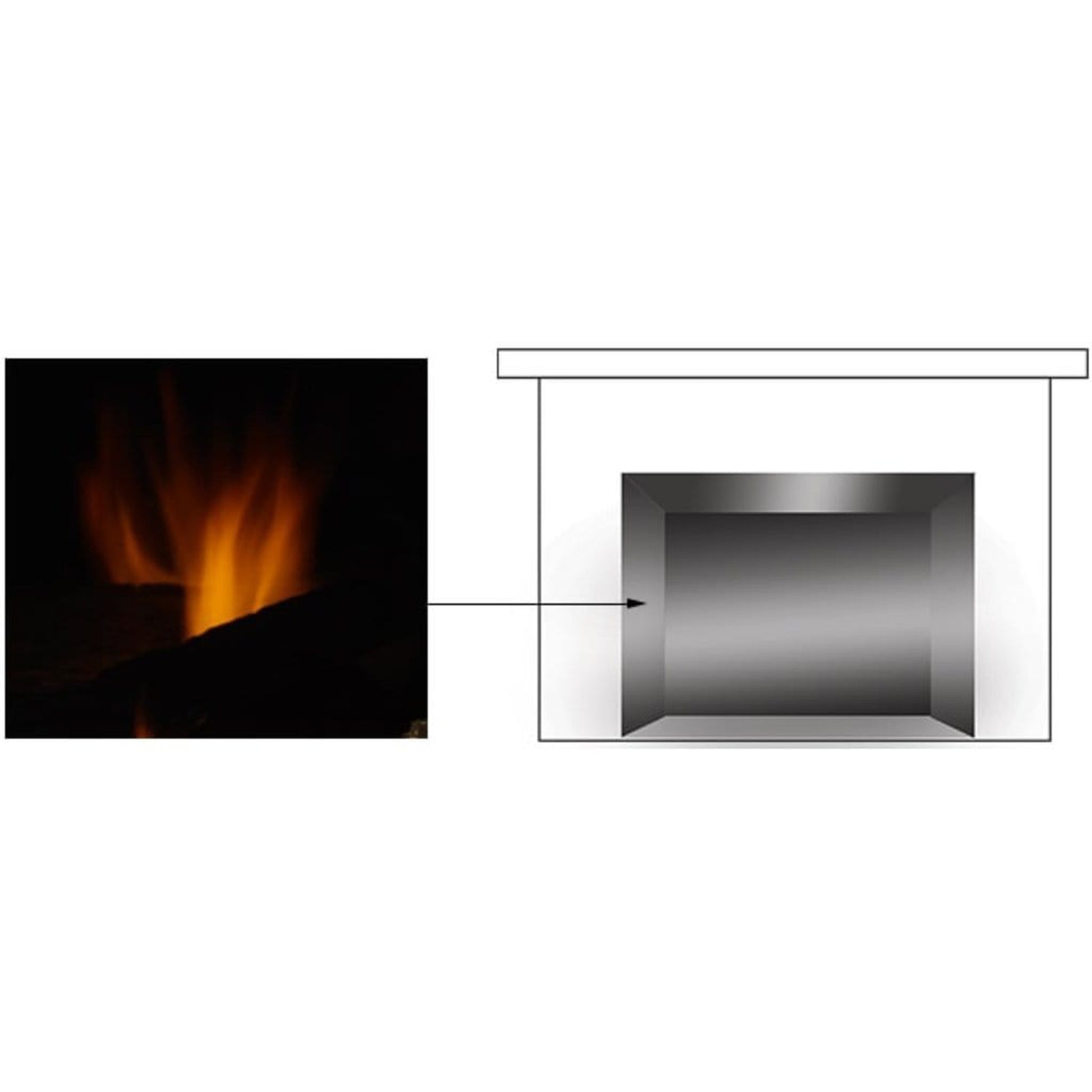 Majestic Reflective Black Contemporary Glass Liner Kit for Ruby 35" Gas Fireplace Insert