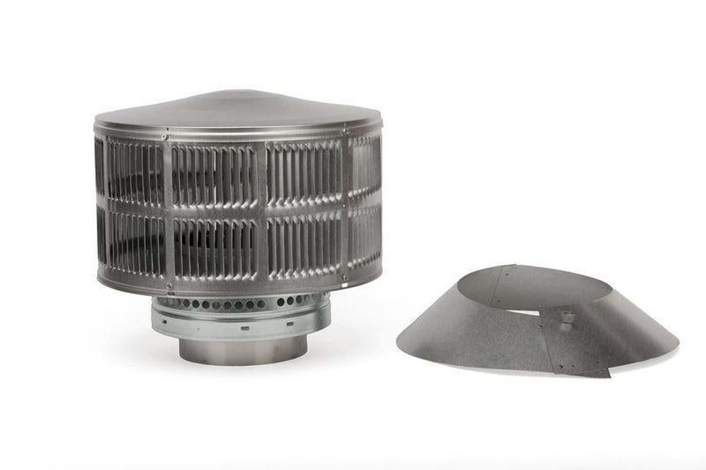 Majestic Round Vertical Venting Wood Telescoping Termination Cap With 32738 Storm Collar for SL300 Series Pipe