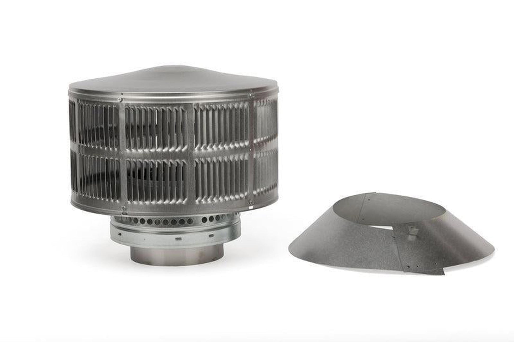 Majestic Round Vertical Venting Wood Telescoping Termination Cap With 32738 Storm Collar for SL300 Series Pipe