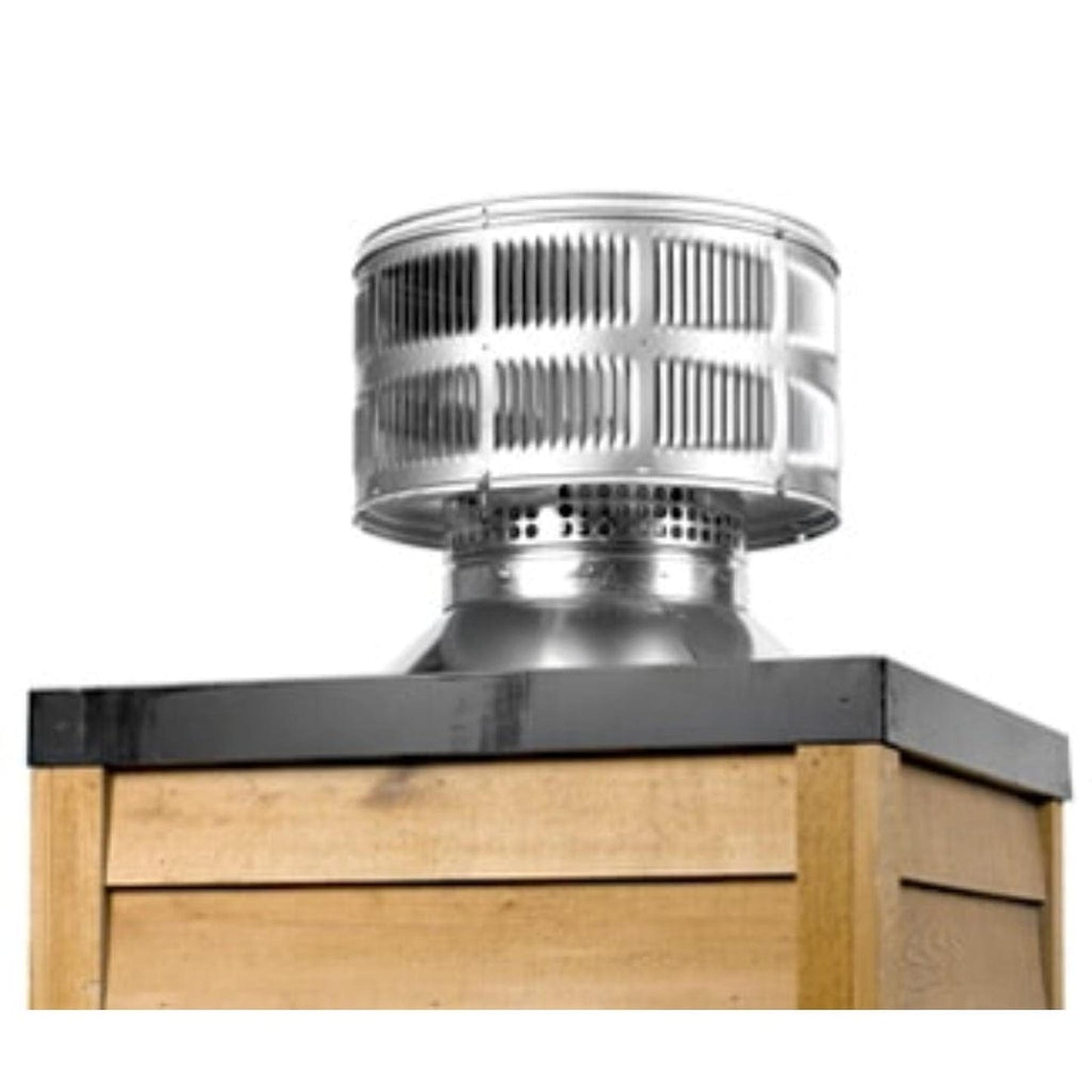 Majestic Round Vertical Venting Wood Telescoping Termination Cap With 32738 Storm Collar for SL300 Series Pipe