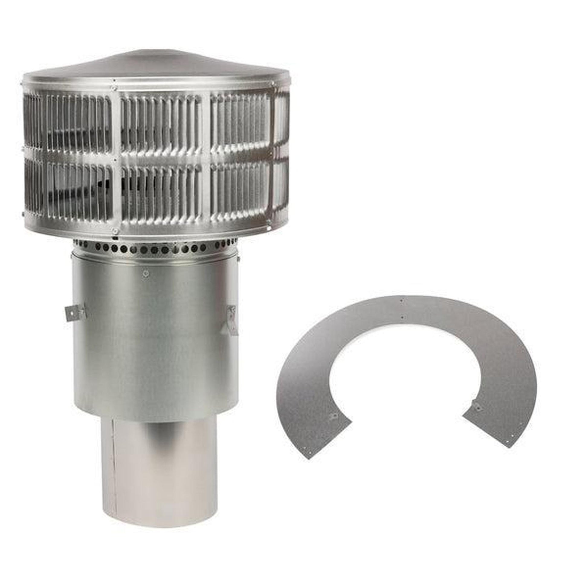 Majestic Round Vertical Venting Wood Telescoping Termination Cap With Storm Collar for SL300 Series Pipe