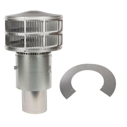 Majestic Round Vertical Venting Wood Telescoping Termination Cap With Storm Collar for SL300 Series Pipe