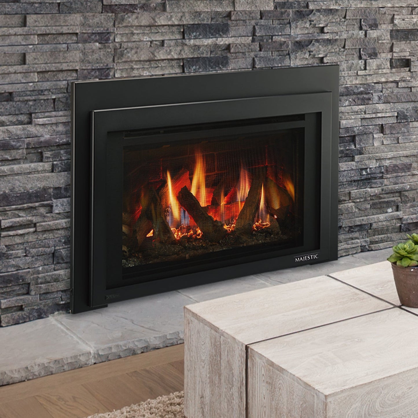 Majestic Ruby 25" Traditional Direct Vent Natural Gas Fireplace Insert With IntelliFire Touch Ignition System