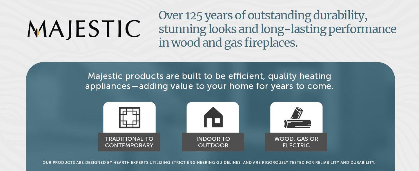 Majestic Ruby 25" Traditional Direct Vent Propane Gas Fireplace Insert With IntelliFire Touch Ignition System