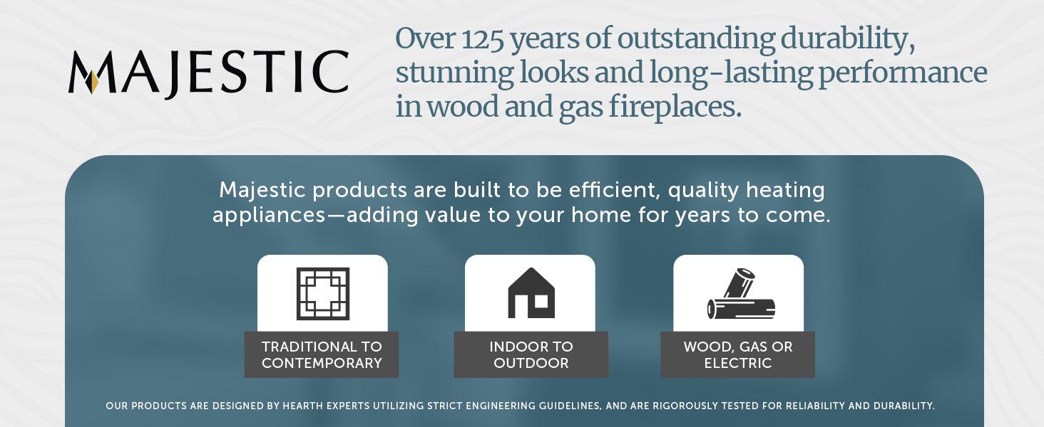 Majestic Ruby 25" Traditional Direct Vent Propane Gas Fireplace Insert With IntelliFire Touch Ignition System