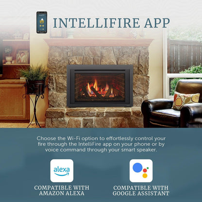 Majestic Ruby 25" Traditional Direct Vent Propane Gas Fireplace Insert With IntelliFire Touch Ignition System