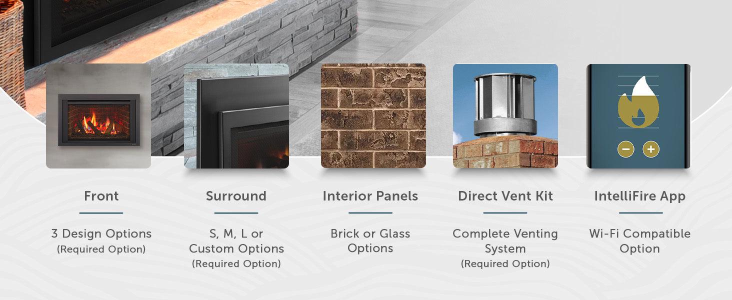 Majestic Ruby 30" Traditional Direct Vent Propane Gas Fireplace Insert With IntelliFire Touch Ignition System