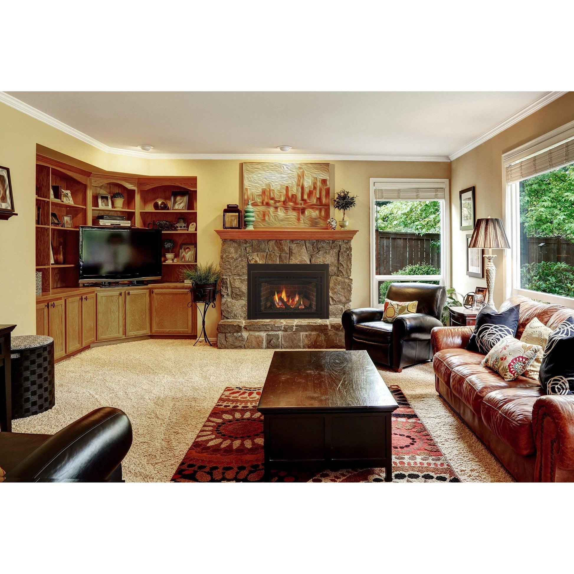 Majestic Ruby 35" Traditional Direct Vent Natural Gas Fireplace Insert With IntelliFire Touch Ignition System