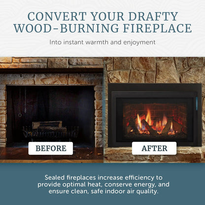 Majestic Ruby 35" Traditional Direct Vent Propane Gas Fireplace Insert With IntelliFire Touch Ignition System