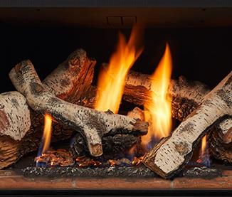 Majestic Ruby Platinum 30" Traditional Direct Vent Natural Gas Fireplace Insert With Birch Logs and IntelliFire Touch Ignition System