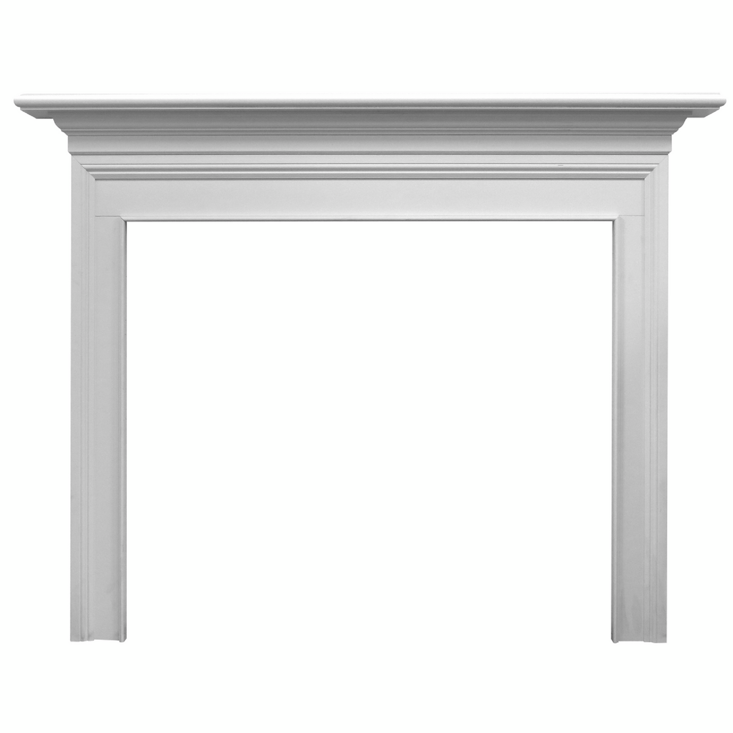 Majestic Select Series Richland A 44" Primed MDF Transitional Style Flush Wood Fireplace Mantel With Custom New Gray Stain Color