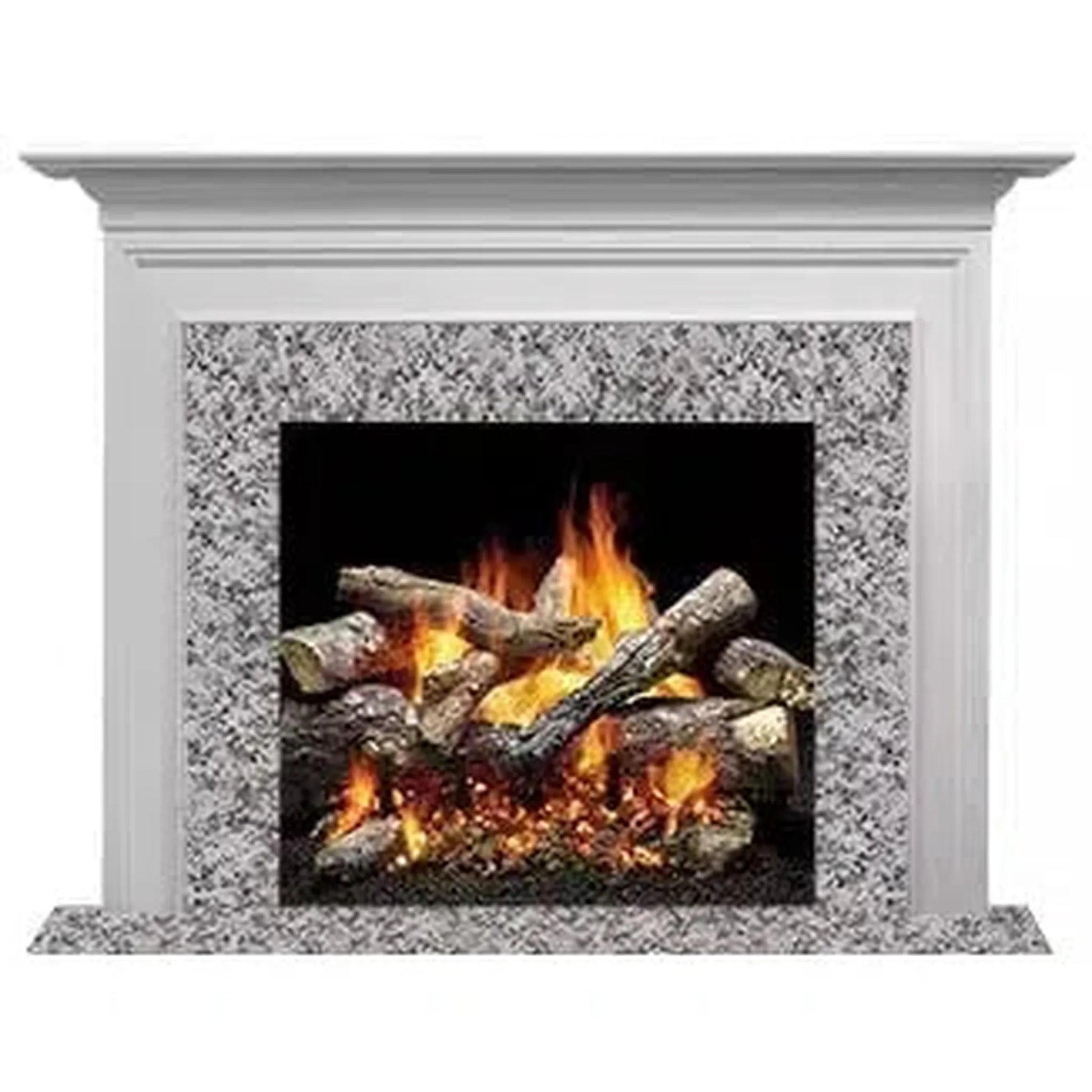 Majestic Select Series Richland B 48" Primed MDF Transitional Style Flush Wood Fireplace Mantel With Custom New Gray Stain Color