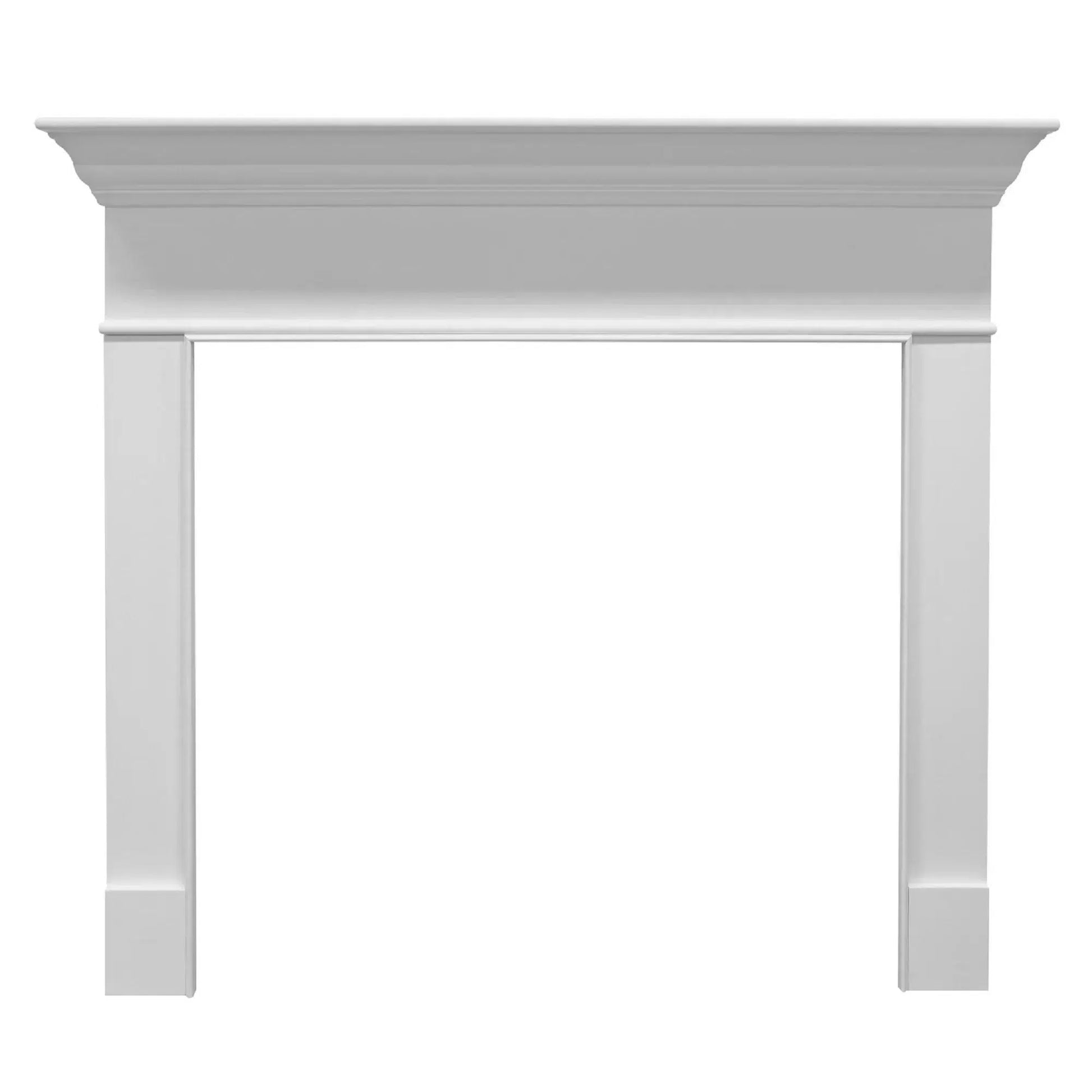 Majestic Select Series Wescott B 48" Primed MDF Transitional Style Flush Wood Fireplace Mantel With Custom Ebony Stain Color