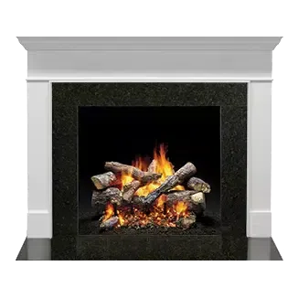 Majestic Select Series Wescott C 53" Primed MDF Transitional Style Flush Wood Fireplace Mantel With Custom Ebony Stain Color