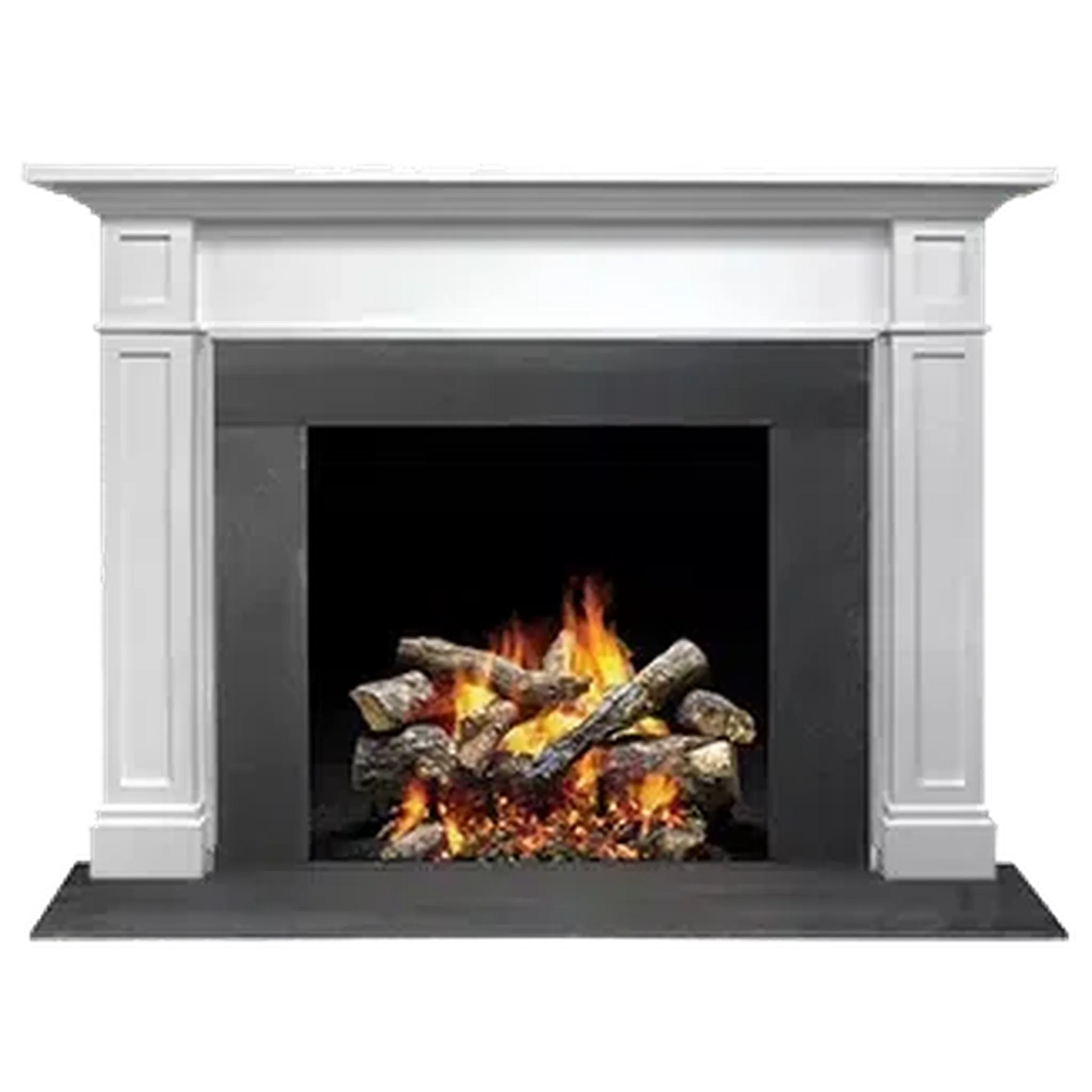 Majestic Signature Series Acadia A 44" Unfinished Maple Traditional Style Flush Wood Fireplace Mantel With Custom New Gray Stain Color
