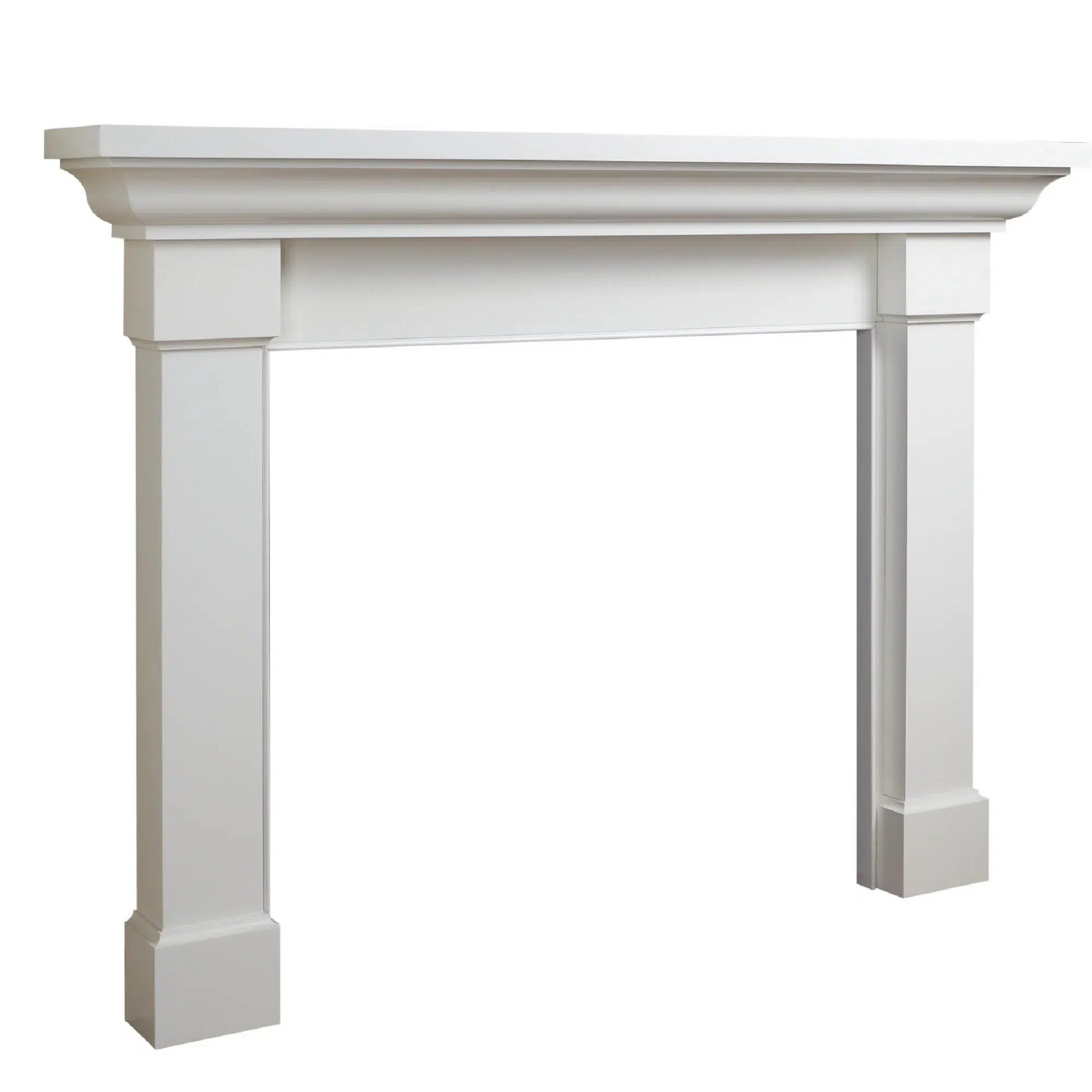 Majestic Signature Series Kenwood A 44" Primed MDF Transitional Style Flush Wood Fireplace Mantel With Custom Ebony Stain Color