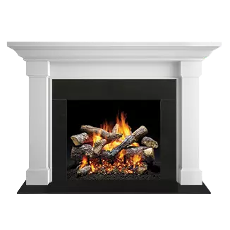 Majestic Signature Series Kenwood A 44" Unfinished Maple Transitional Style Flush Wood Fireplace Mantel With Custom Ebony Stain Color