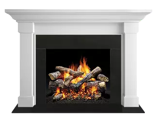 Majestic Signature Series Kenwood B 48" Primed MDF Transitional Style Flush Wood Fireplace Mantel