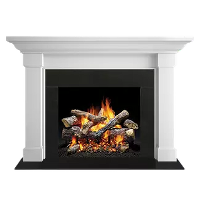 Majestic Signature Series Kenwood B 48" Unfinished Maple Transitional Style Flush Wood Fireplace Mantel With Custom New Gray Stain Color