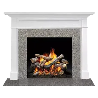 Majestic Signature Series Roxborough A 44" Primed MDF Traditional Style Flush Wood Fireplace Mantel With Custom Ebony Stain Color