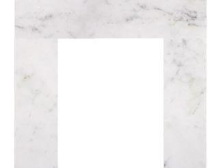 Majestic Signature Series Set 1 70" Single-Pack Bianco White Marble Stone Surround