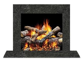 Majestic Signature Series Set 2 60" Single-Pack Steel Gray Granite Stone Surround