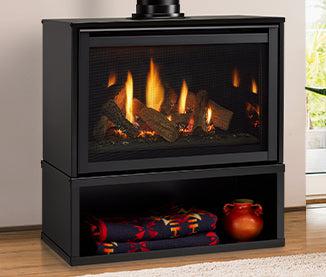 Majestic Steel Cabinet With Pedestal Base for Trilliant and Ruby 30" Gas Fireplace Inserts