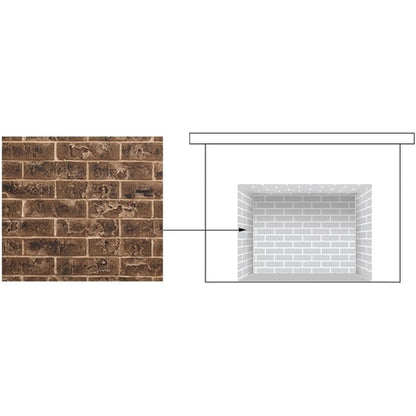 Majestic Tavern Brown Brick Interior Panels for Quartz Platinum 36" Gas Fireplace