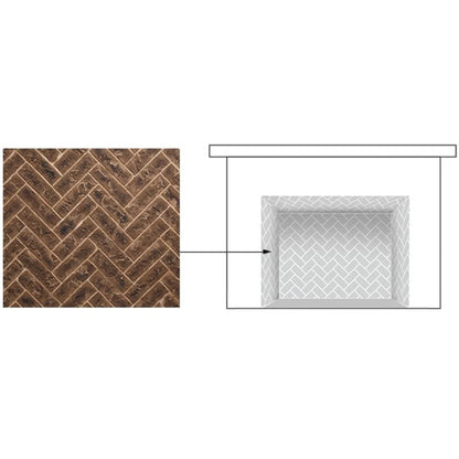 Majestic Tavern Brown Herringbone Brick Interior Panels for Marquis II 36" Gas Fireplace