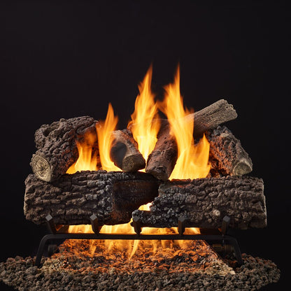 Majestic Timberland and Smoldering Oak 18" 9-Piece Vented Gas Log Set