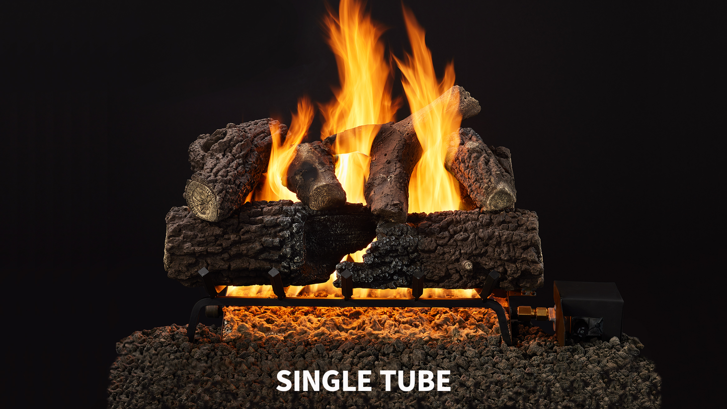 Majestic Timberland and Smoldering Oak 18" 9-Piece Vented Gas Log Set