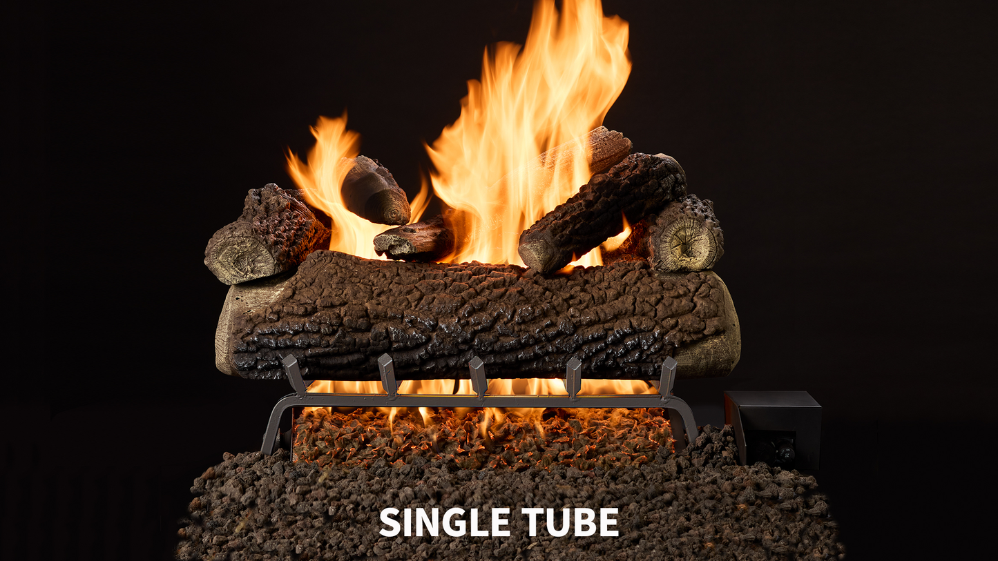 Majestic Timberland and Smoldering Oak 18" 9-Piece Vented Gas Log Set