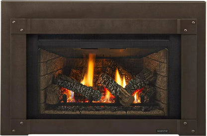 Majestic Trilliant Large 35" Traditional Direct Vent Gas Fireplace Insert With IntelliFire Touch Ignition System