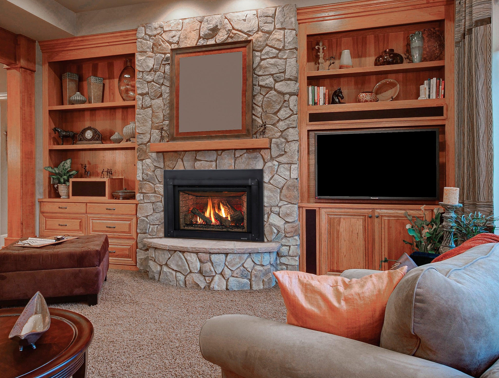 Majestic Trilliant Large 35" Traditional Direct Vent Propane Gas Firep
