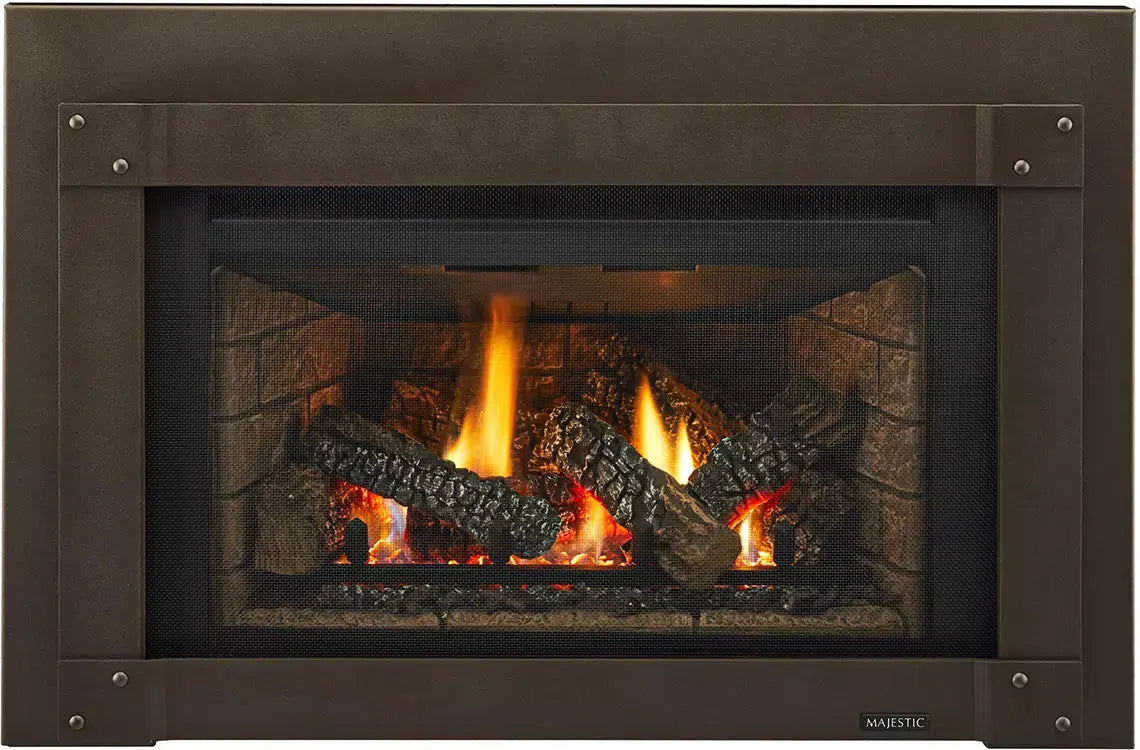 Majestic Trilliant Large 35" Traditional Direct Vent Propane Gas Fireplace Insert With IntelliFire Touch Ignition System