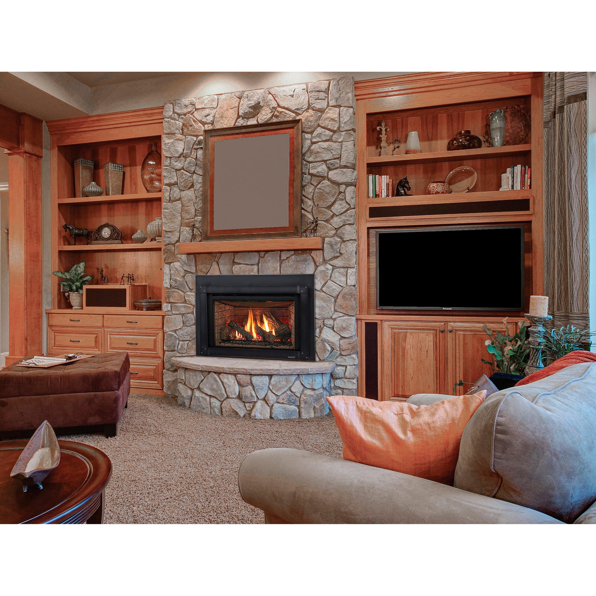 Majestic Trilliant Small 25" Traditional Direct Vent Natural Gas Fireplace Insert With IntelliFire Touch Ignition System