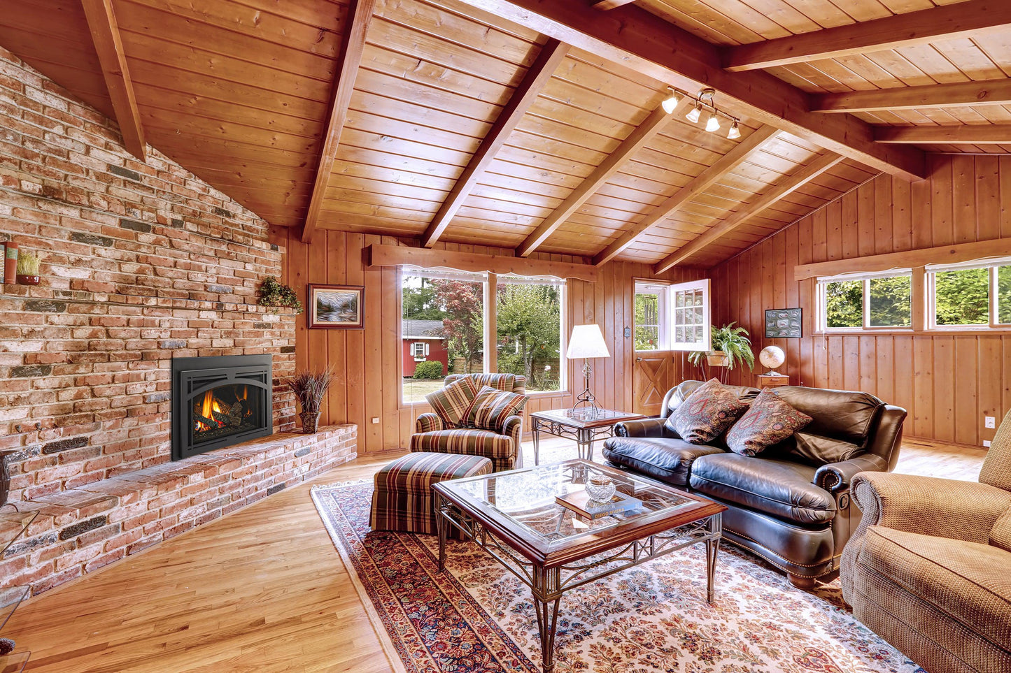 Majestic Trilliant Small 25" Traditional Direct Vent Propane Gas Fireplace Insert With IntelliFire Touch Ignition System