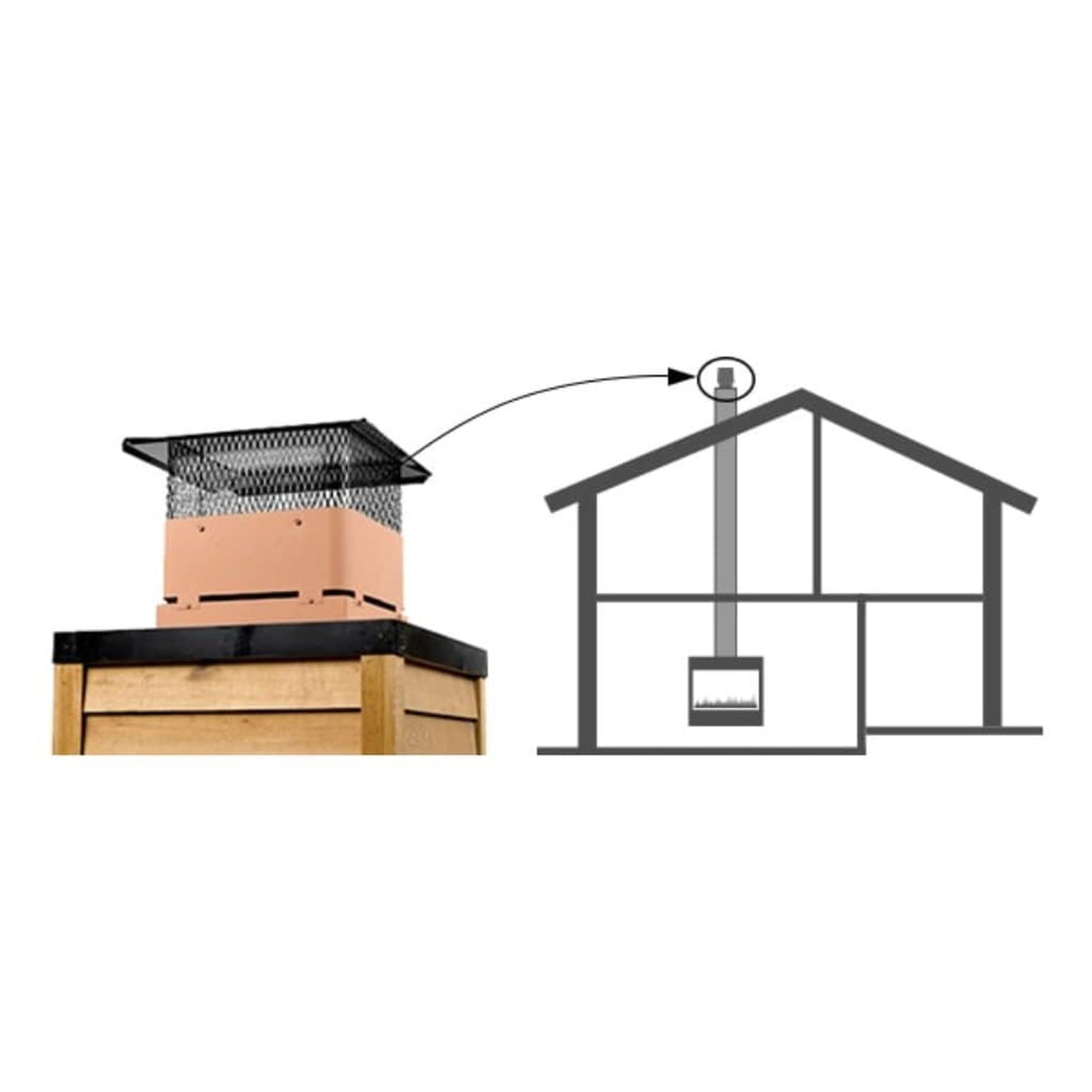 Majestic Vertical Terra Cotta Termination Cap Cover for Direct Vent and B-Vent Gas Units