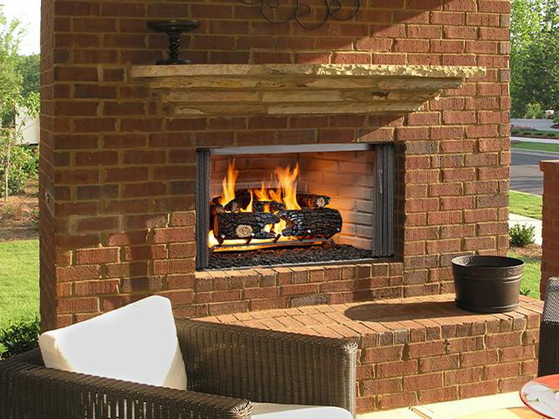 Brick Fireplace Outdoor Wood Burning Fireplace Near Me Majestic