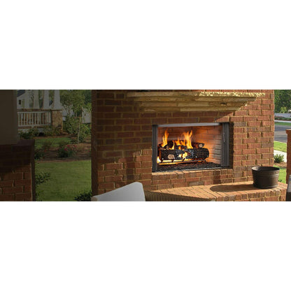 Majestic Villawood 36" Traditional Outdoor Wood Burning Fireplace With Traditional Refractory