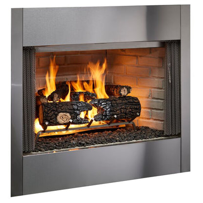Majestic Villawood 36" Traditional Outdoor Wood Burning Fireplace With Traditional Refractory