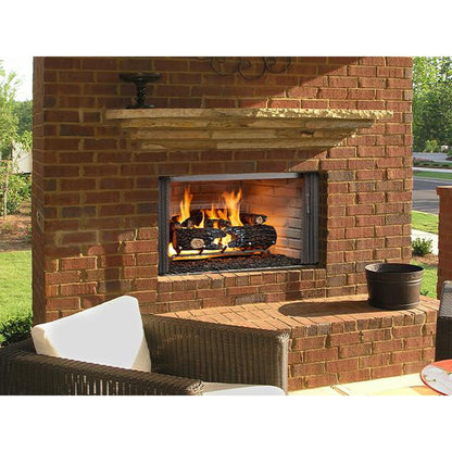 Majestic Villawood 36" Traditional Outdoor Wood Burning Fireplace With Traditional Refractory