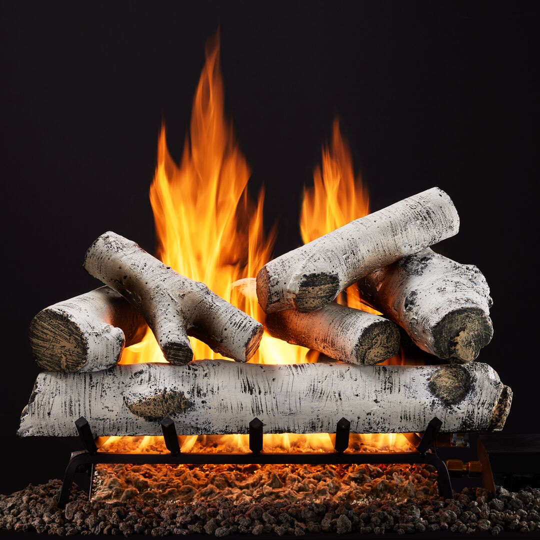 Majestic Woodland Birch 18" 8-Piece Vented Gas Log Set