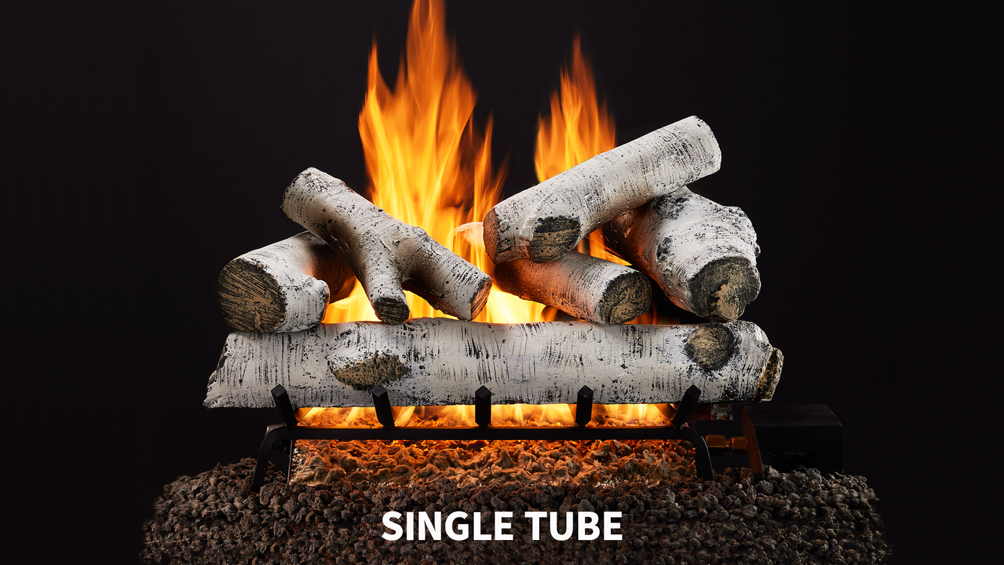 Majestic Woodland Birch 18" 8-Piece Vented Gas Log Set